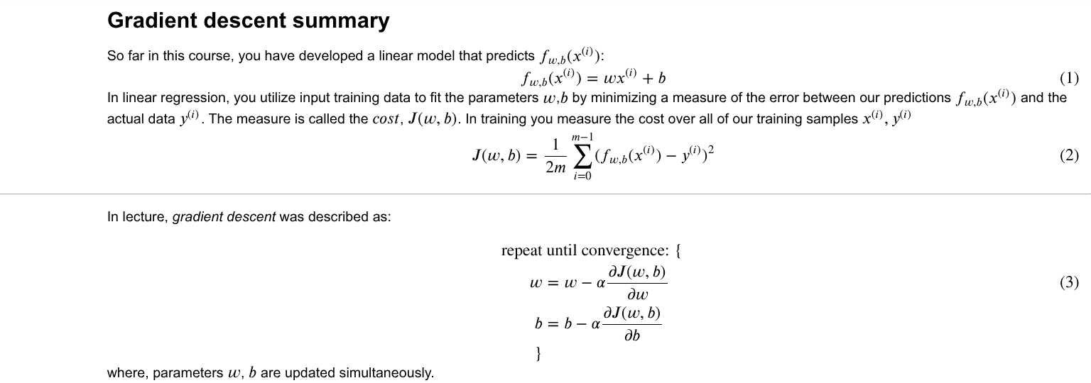 Gradient Descent Summary 1
